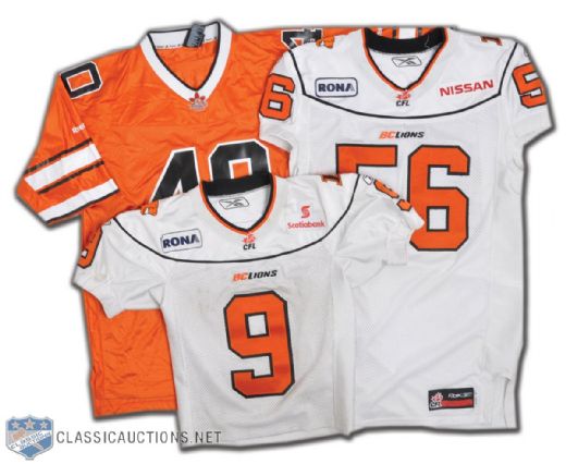 B.C. Lions Murphy & Miles Game-Worn Jerseys + James Parker Lions Dream Team-Signed Jersey