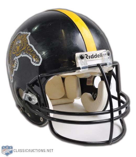 1990s Hamilton Tiger-Cats #19 Game-Worn Helmet