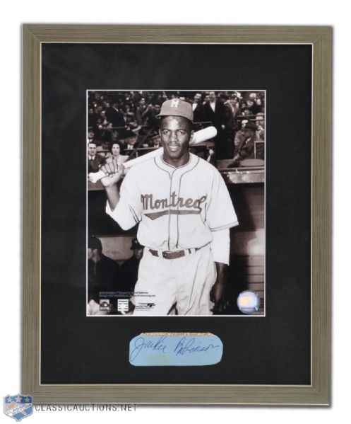 Jackie Robinson Signed Framed Montage (16" x 13")