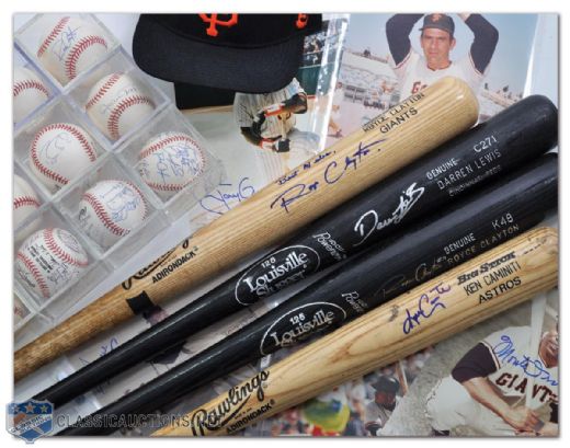 San Francisco Giants Signed Baseball, Photo and Game-Used Equipment Collection of 34