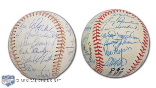 Montreal Expos 1985 and 1988 Team-Signed Baseball Collection of 2