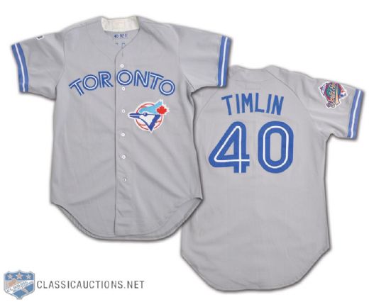 Mike Timlins 1992 Toronto Blue Jays World Series Game-Worn Jersey