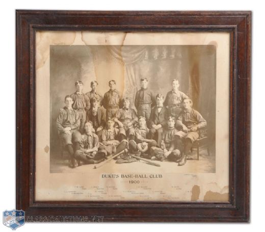 Dukes Baseball Club 1900 Framed Team Photo (25" x 27")