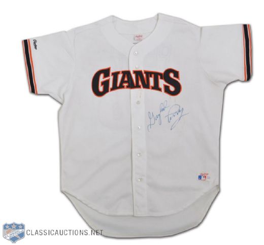 Gaylord Perrys San Francisco Giants Signed Oldtimers Jersey INSERT