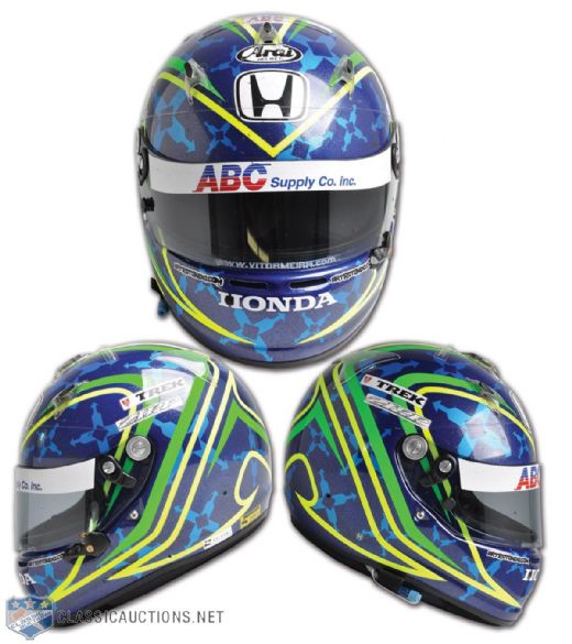 Vitor Meiras 2011 Indycar Race-Worn Helmet