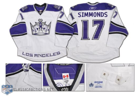 Wayne Simmondss 2010-11 Los Angeles Kings Game-Worn Jersey