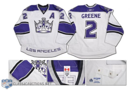 Matt Greenes 2010-11 Los Angeles Kings Game-Worn Jersey