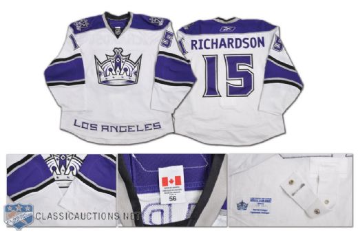 Brad Richardsons 2010-11 Los Angeles Kings Game-Worn Jersey