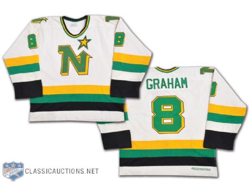 Dirk Grahams Game-Worn Minnesota North Stars Jersey, Circa 1983-84