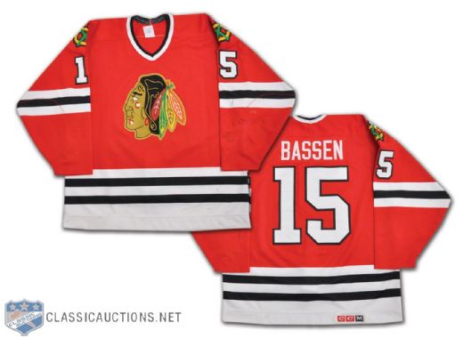 Bob Bassens 1989 Chicago Black Hawks Game-Worn Jersey