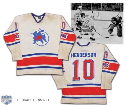 Paul Hendersons 1974-75 WHA Toronto Toros Game-Worn Jersey