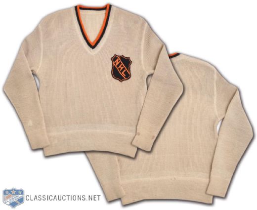 Sylvio Manthas Late-1930s NHL Referee Wool Jersey