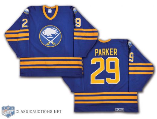 Jeff Parkers 1988-89 Buffalo Sabres Game-Worn Jersey