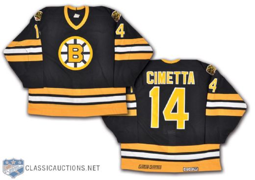 Robert Cimettas 1988-89 Boston Bruins Game-Worn Jersey