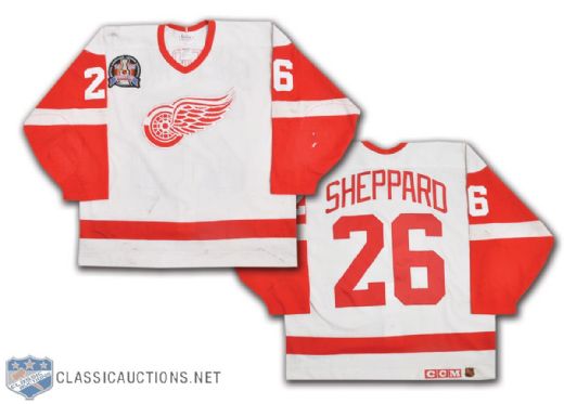 Ray Sheppards 1995 Stanley Cup Finals Detroit Red Wings Game-Worn Jersey