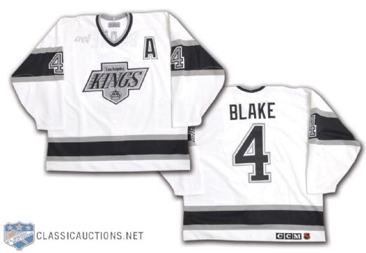 Rob Blakes 1995 Los Angeles Kings Signed Game-Issued Jersey