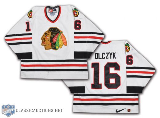 Ed Olczyks 1998-99 Chicago Black Hawks Game-Worn Jersey