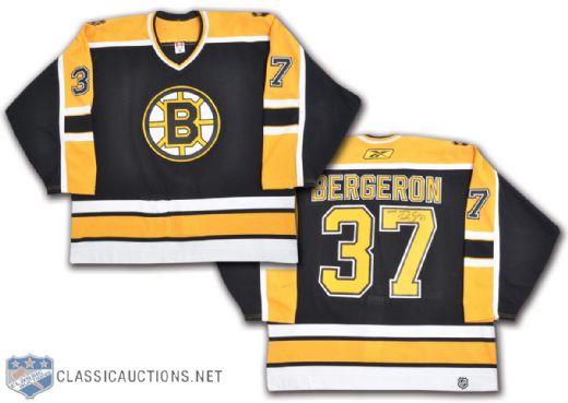 patrice bergeron game worn jersey