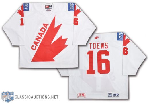 Jonathan Toewss 2008 IIHF World Championships Team Canada "1976 Canada Cup" Retro Game-Worn Jersey