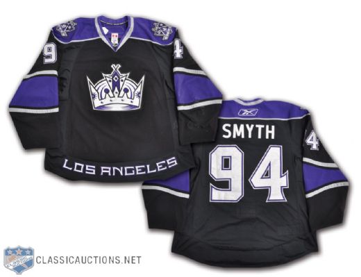 Ryan Smyths 2009-10 Los Angeles Kings Game-Worn Jersey