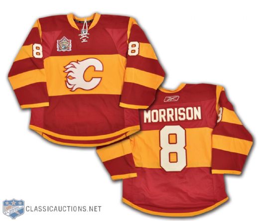 Brendan Morrisons 2011 Heritage Classic Calgary Flames Game-Worn Jersey