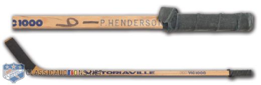 Paul Hendersons Victoriaville Game-Used Stick