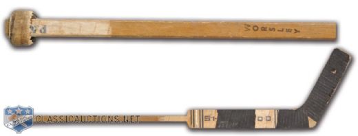Gump Worsleys Early-1970s Game-Used Sher-Wood Stick