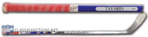John Tavaress Oshawa Generals Signed Bauer One90 Game-Used Stick