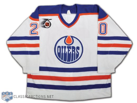 Martin Gelinass 1991-92 Edmonton Oilers Game-Worn Jersey