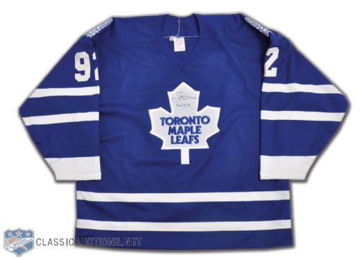 Toronto Maple Leafs 1992 Prototype Jersey - Signed by Fletcher