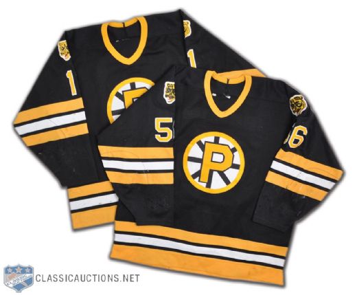 Andrew McKim and Darren Bankss Mid-1990s AHL Providence Bruins Game-Worn Jerseys