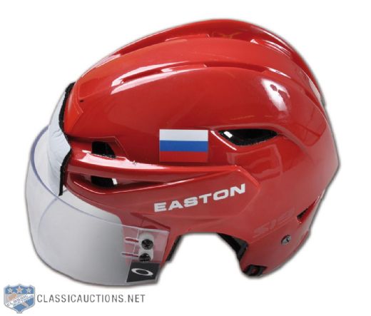 Sergei Fedorovs Team Russia 2010 World Championships Game-Worn Helmet