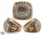 Steve Ludziks 1997 Detroit Vipers IHL Turner Cup 10K Gold and Diamond Championship Ring