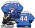 Donald Audettes 1994 NHLPA 4-on-4 Challenge Game-Worn Jersey Plus Game-Used Skates