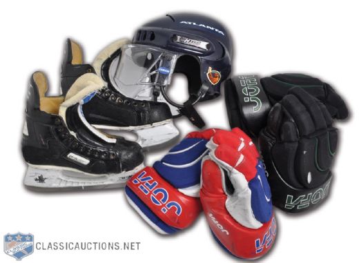 Donald Audettes Canadiens, Stars & Thrashers Game-Used and Memorabilia Collection of 5