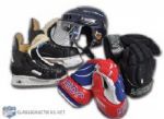 Donald Audettes Canadiens, Stars & Thrashers Game-Used and Memorabilia Collection of 5