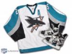 Vincent Damphousses Early-2000s San Jose Sharks Game-Worn Jersey & Game-Used Skates