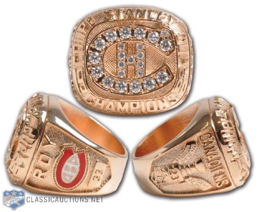 Patrick Roys 1986 Montreal Canadiens Stanley Cup Championship Replica Ring