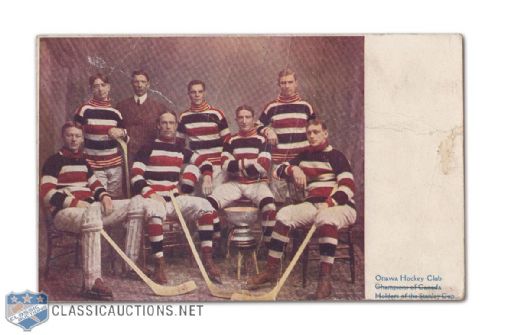 Ottawa Silver Seven Color Team Photo Postcard