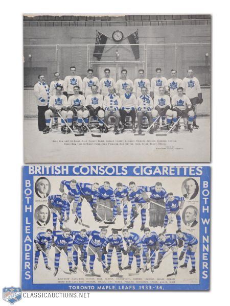 Toronto Maple Leafs 1931-32 and 1933-34 Team Picture, Collection of 2
