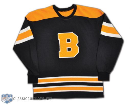Boston Bruins 1950s-Style Film-Worn Jersey from "Keep Your Head Up, Kid: The Don Cherry Story"