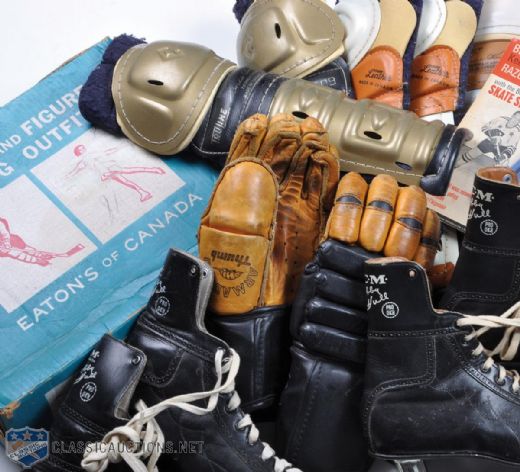 Huge Endorsed & Vintage Hockey Equipment Collection Featuring Bobby Orr, Bobby Hull & Gordie Howe