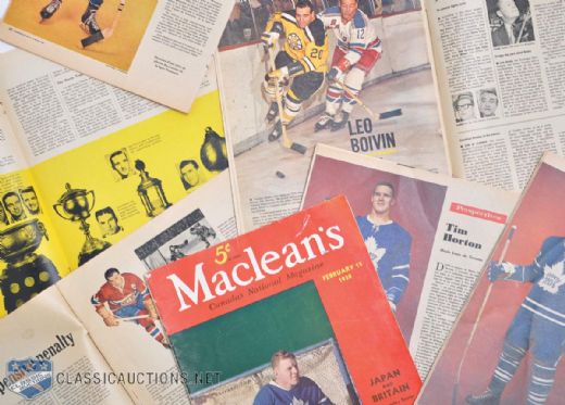 Canadian Weekly and Perspectives Magazines Hockey Picture and Feature Story Collection of 13