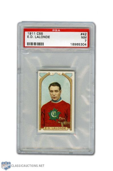 1911-12 Imperial Tobacco C55 #42 - Newsy Lalonde - Graded PSA 7