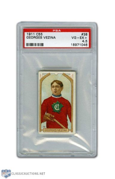 1911-12 Imperial Tobacco C55 #38 - Georges Vezina - Graded PSA 4.5