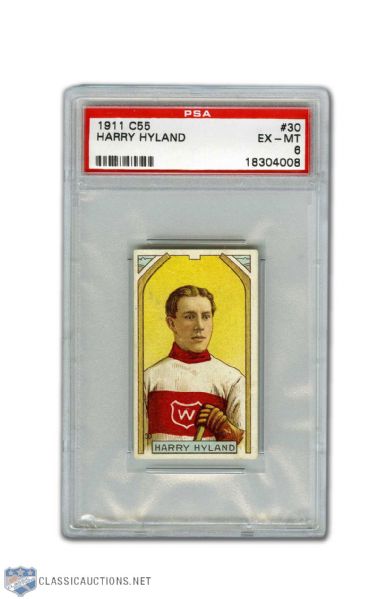 1911-12 Imperial Tobacco C55 #30 - Harry Hyland - Graded PSA 6
