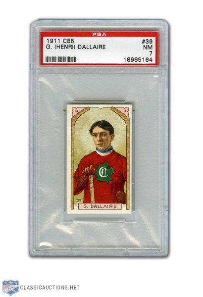 1911-12 Imperial Tobacco C55 #39 Henri Dallaire - Graded PSA 7