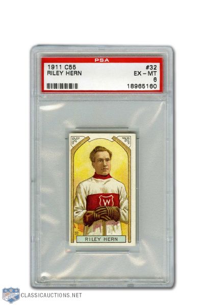 1911-12 Imperial Tobacco C55 #32 Riley Hern - Graded PSA 6