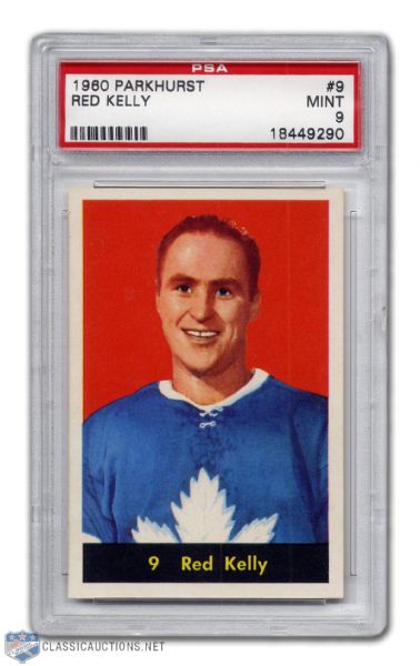 1960-61 Parkhurst #9 - Red Kelly PSA 9 - None Graded Higher