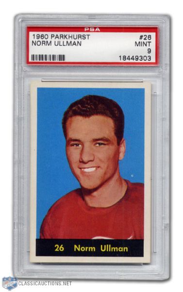 1960-61 Parkhurst #26 - Norm Ullman PSA 9 - None Graded Higher